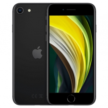 iPhone SE 2020, 64GB, black (ID: 33414), Zustand "gebraucht", Akku 86%